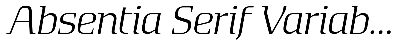 Absentia Serif Variable Italic